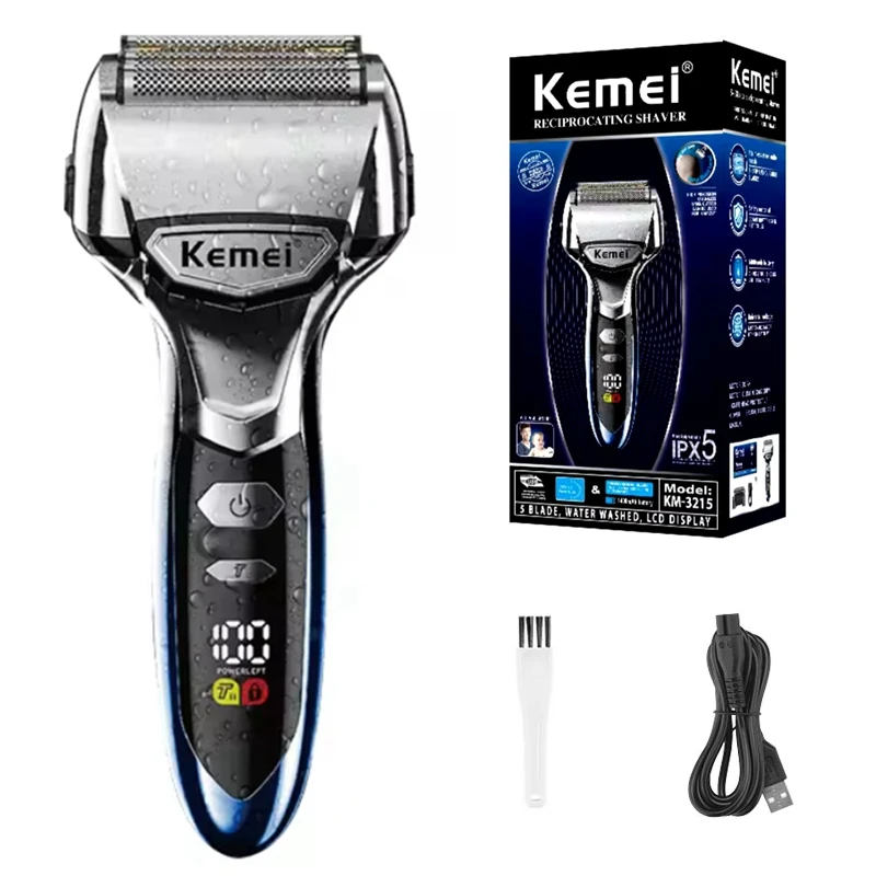 Men'S Grooming Razor - Kemei Km-3215 5-Blade System Electric Shaver