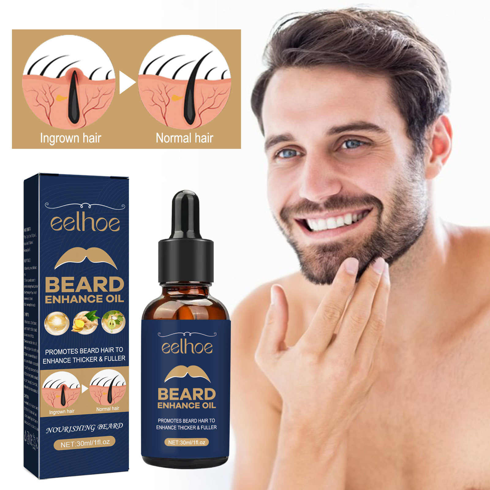 Beard Growth Oil for Men Hair  - огляд і ціна Men'S Grooming Product