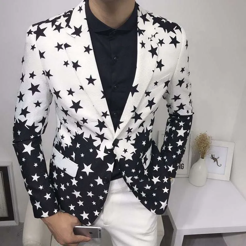 Star Print Slim Fit Blazers 20 - огляд і ціна Mens Grooming Brand